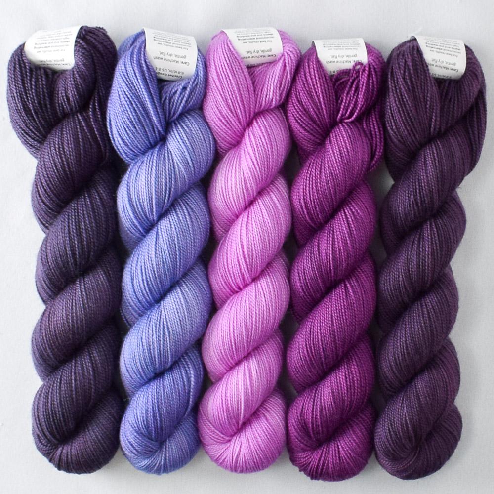 Boysenberry, Dusk, Ergosphere, Leibe, Sagrada - Miss Babs Shawlography Set