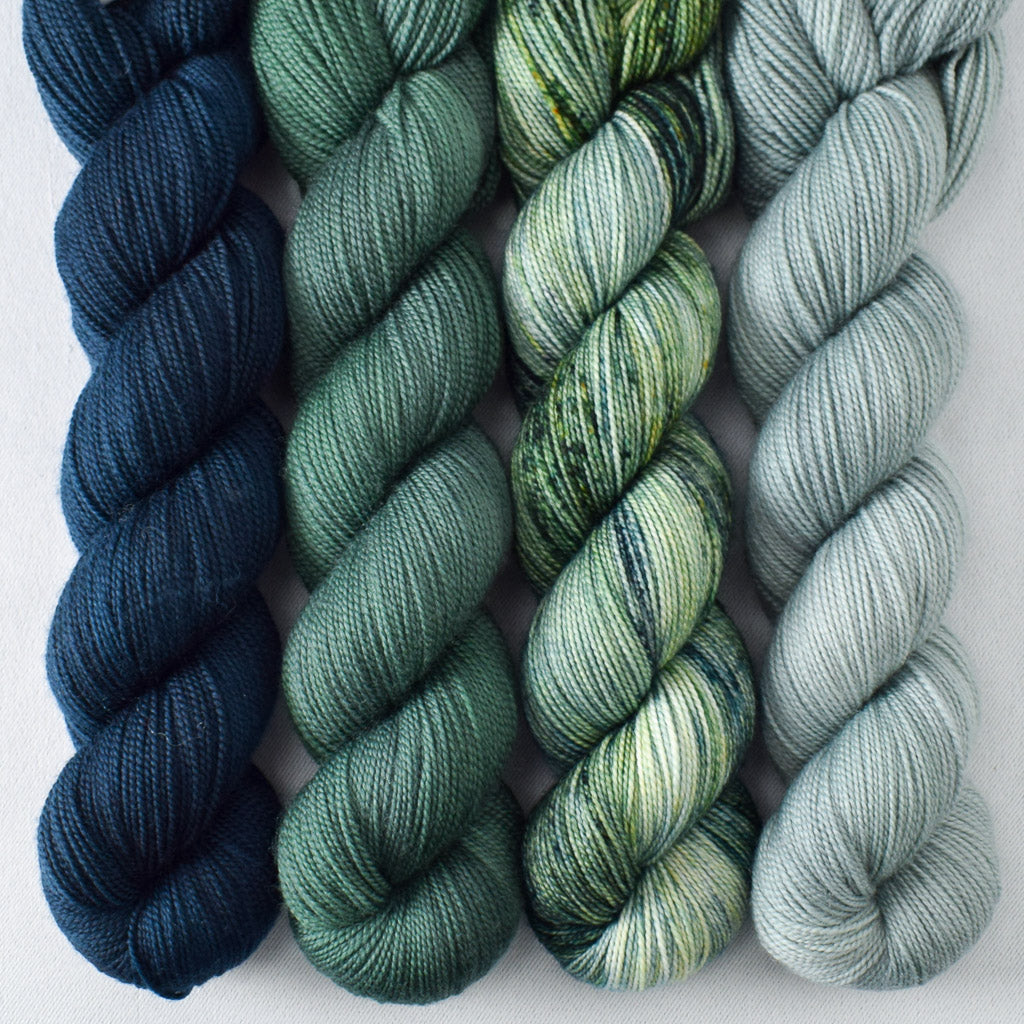 Brammo Bay, Dark Perseus, Oak Moss, Pacifica - Miss Babs Yummy 2-Ply Quartet