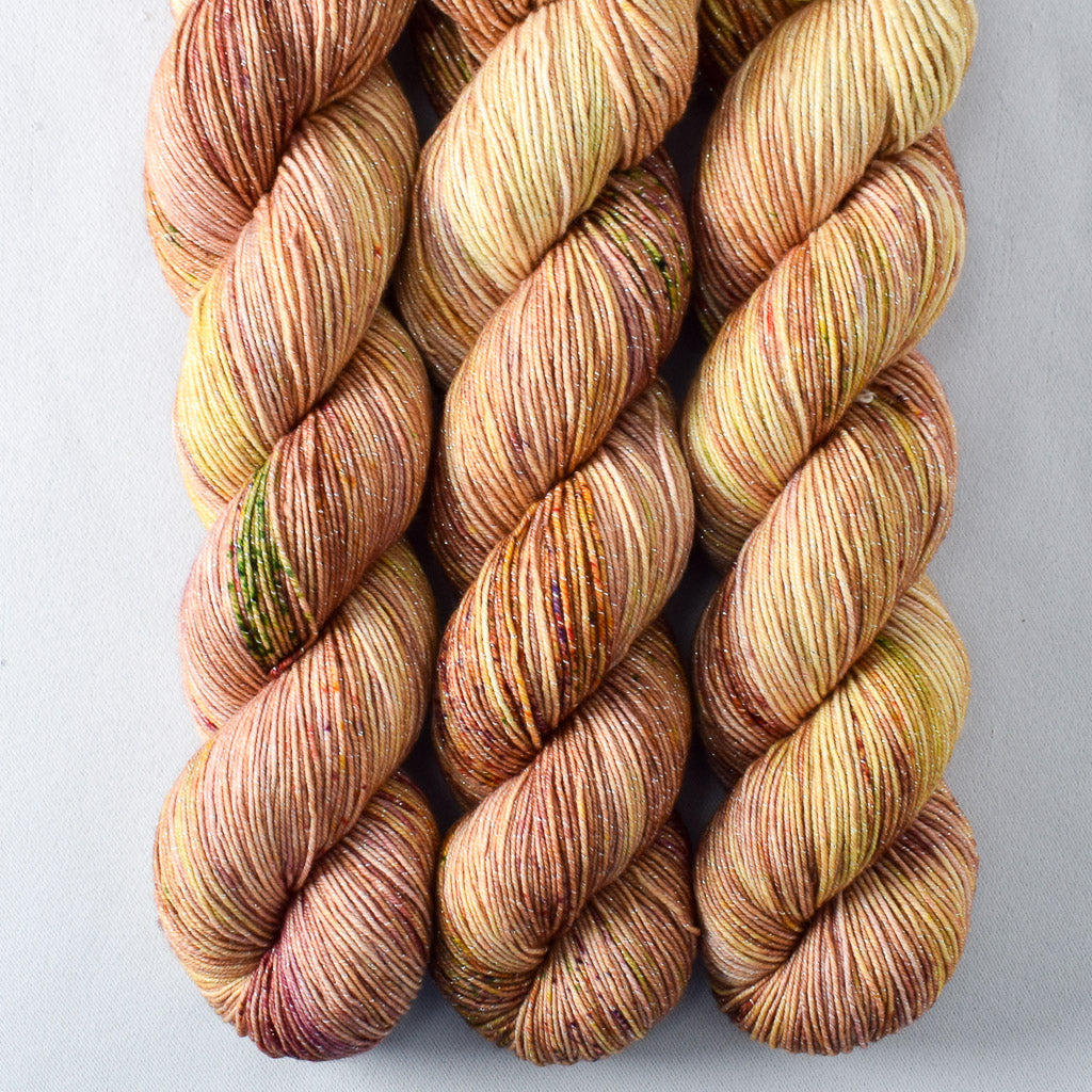 Coming Home - Miss Babs Estrellita fingering weight superwash merino and Lurex yarn