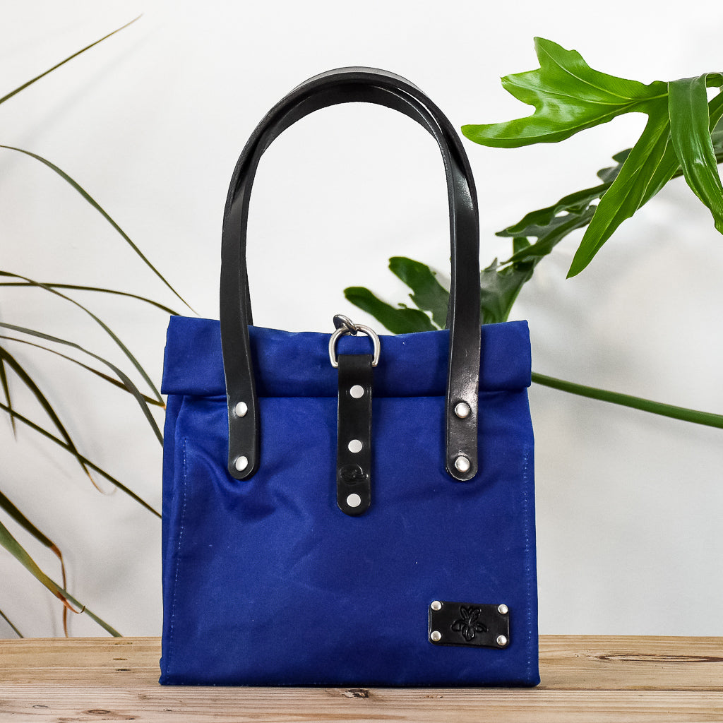 Cobalt Bag No. 2 with Black Leather - On the Go Bag