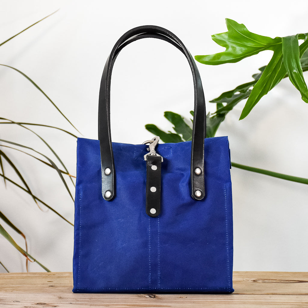 Cobalt Bag No. 2 with Black Leather - On the Go Bag