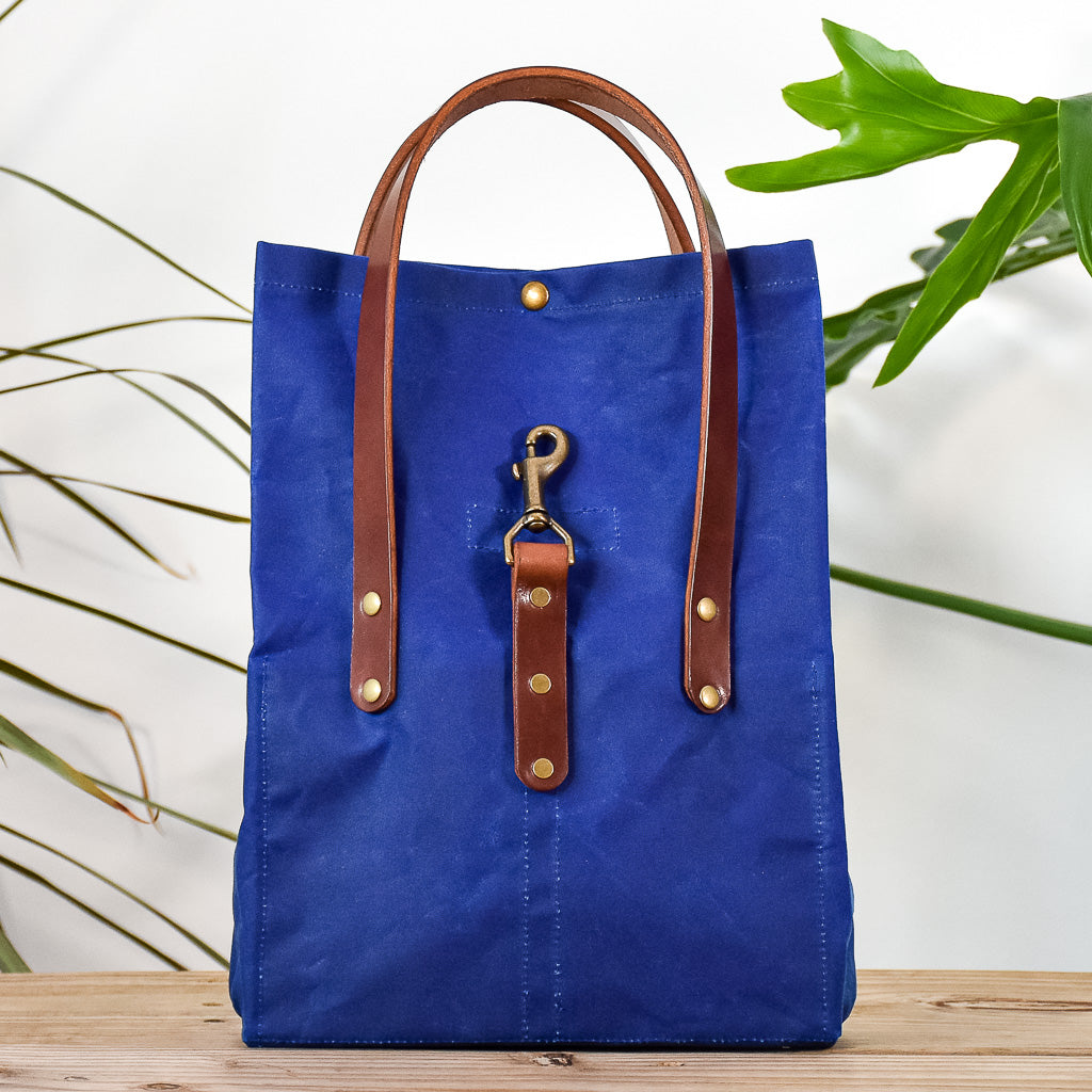 Cobalt Bag No. 2 with Brown Leather - On the Go Bag