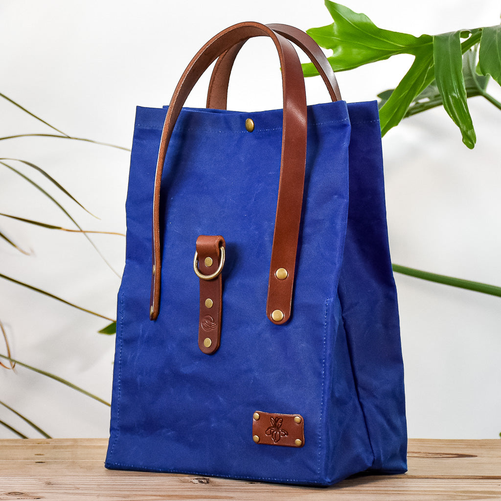 Cobalt Bag No. 2 with Brown Leather - On the Go Bag