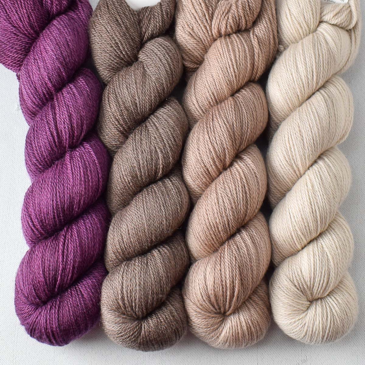 Bruin, Coastal Fog, Dark Parchment, Wolfsbane - Miss Babs Caroline Quartet