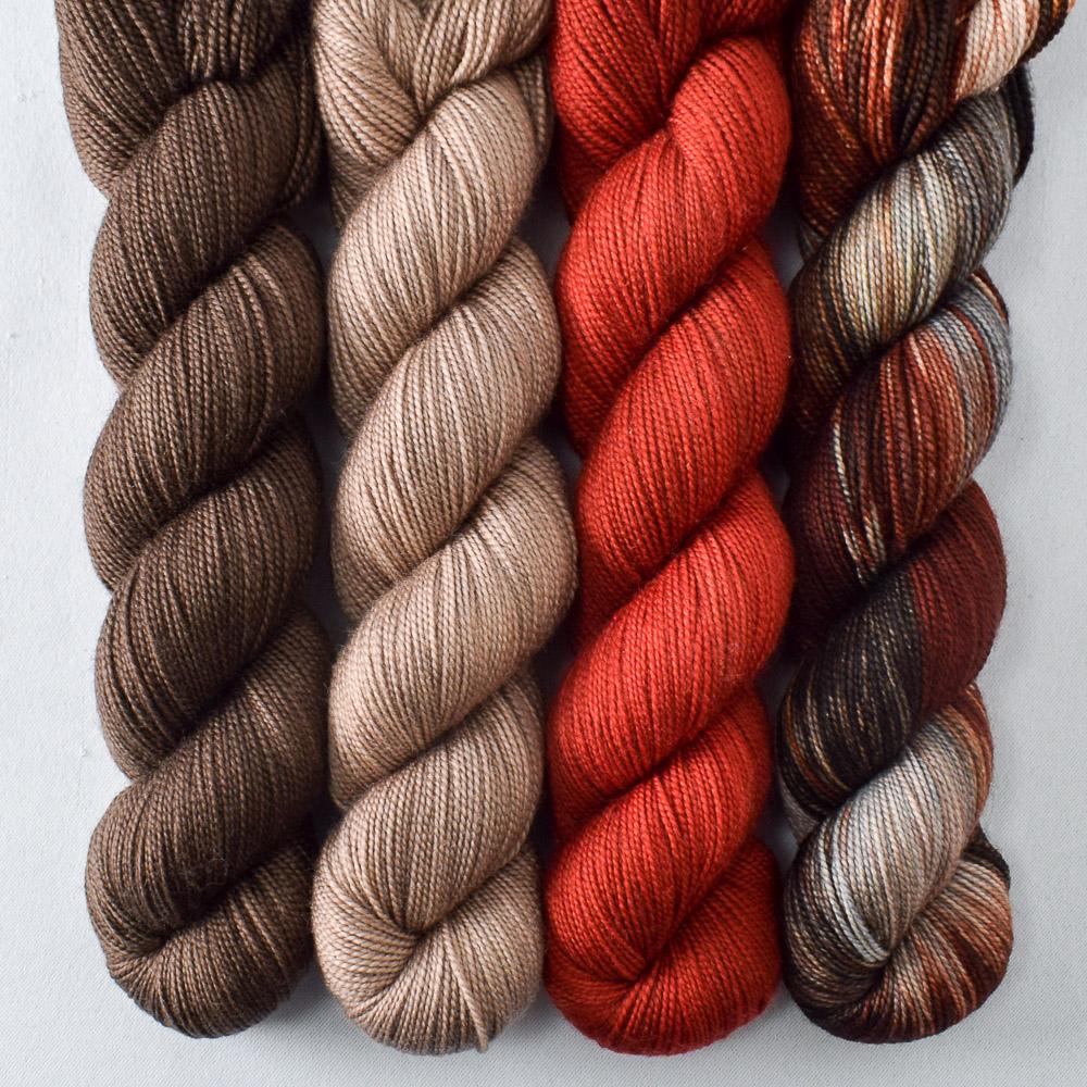 Bruin, Dark Chocolate, Ignite the Fire, Wolves Den - Miss Babs Yummy 2-Ply Quartet