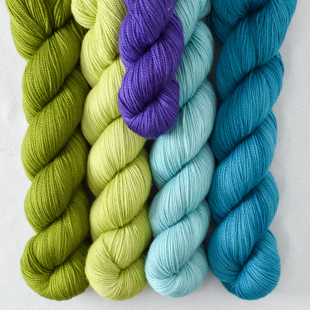 By the Sea, Celtic, Dragon Claw, and Iantha Purple Crush - Miss Babs Postcards from Abroad Set