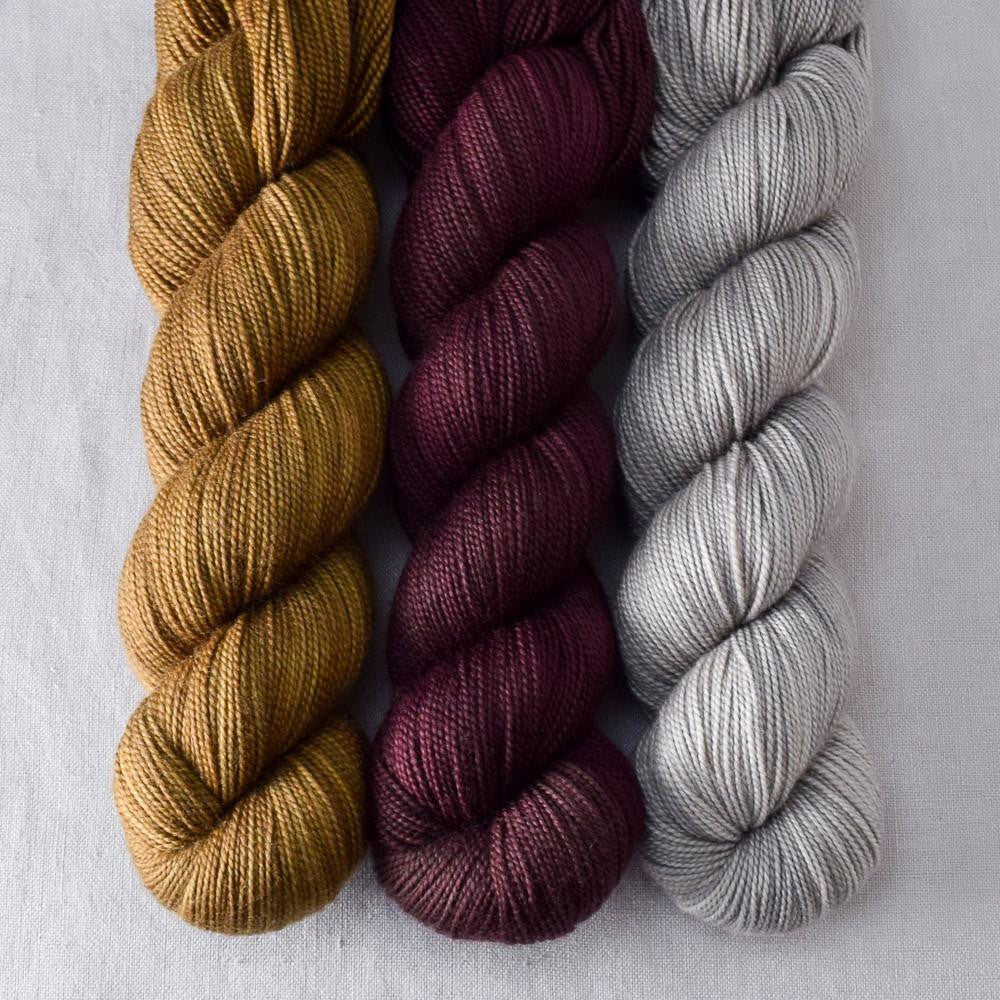 Candied Pecan, Mahogany, Oyster - Miss Babs Yummy 2-Ply Trio