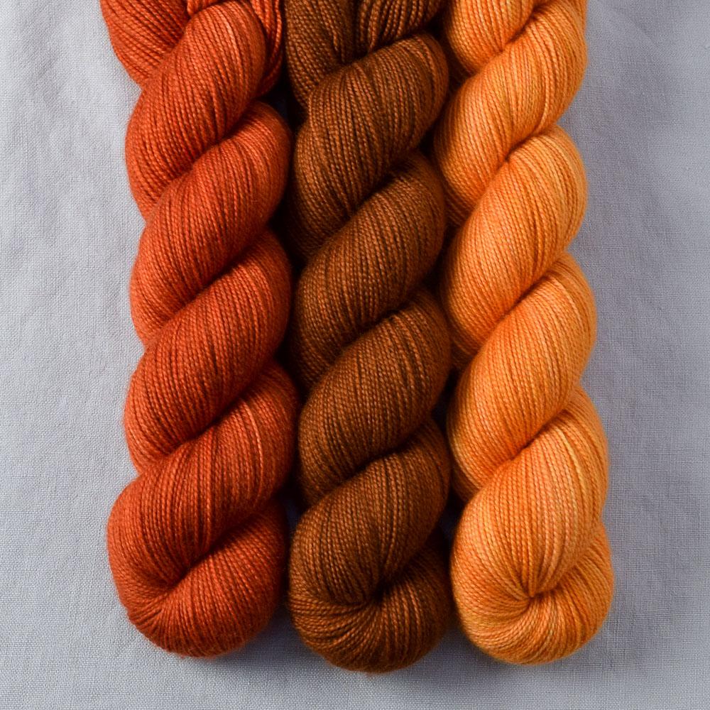 Carnelian, Roasted Pumpkin, Saffron - Miss Babs Yummy 2-Ply Trio