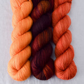 Carnelian, Saffron, Volcainc Eruption - Miss Babs Yummy 2-Ply Trio