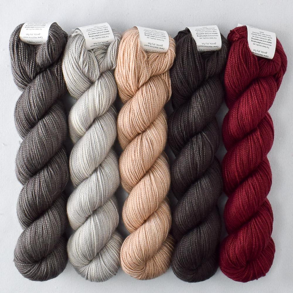 Catherine, Dark Pegasus, En Pointe, Fleur de Sel, Markab - Miss Babs Shawlography Set