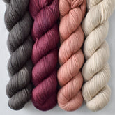 Coastal Fog, Dark Adobe, Dark Pegasus, Plum - Miss Babs Caroline Quartet