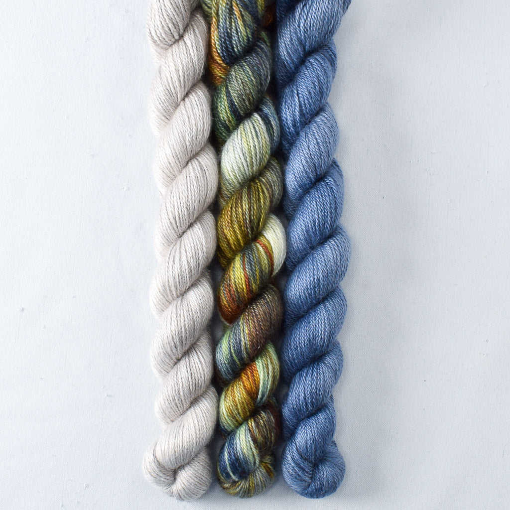 Coffee Break, Denim, Oyster - Miss Babs Sojourn Cowl Set