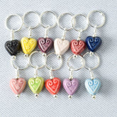 Colorful Heart Stitch Markers - Miss Babs Stitch Markers