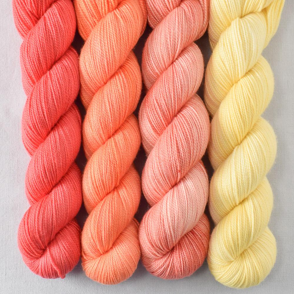 Coral, Spicy Papaya, Tangy, Walking on Sunshine - Miss Babs Yummy 2-Ply Quartet