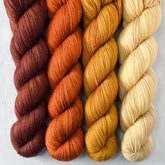 Cygnus, Old Gold, Russet, Sandy Cove - Miss Babs Yummy 2-Ply Quartet