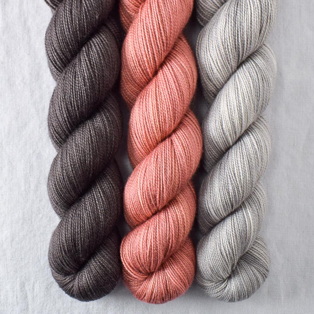 Dark Adobe, Dark Pegasus, Oyster - Miss Babs Yummy 2-Ply Trio