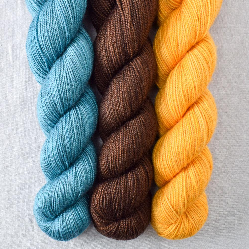 Dark Chocolate, Month of Sundays, Sadalmelik - Miss Babs Yummy 2-Ply Trio