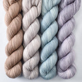 Dark Parchment, Lace Murex, Oregon Mist, Provence - Miss Babs Yummy 2-Ply Quartet