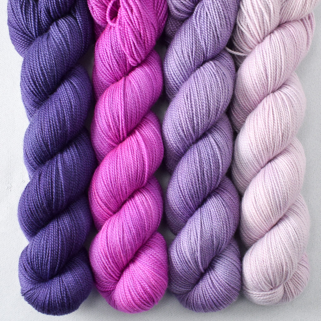 Dark Pleiades, Balloon Animals, Purple Urchin, Pleione - Miss Babs Yummy 2-Ply Geogradient Set