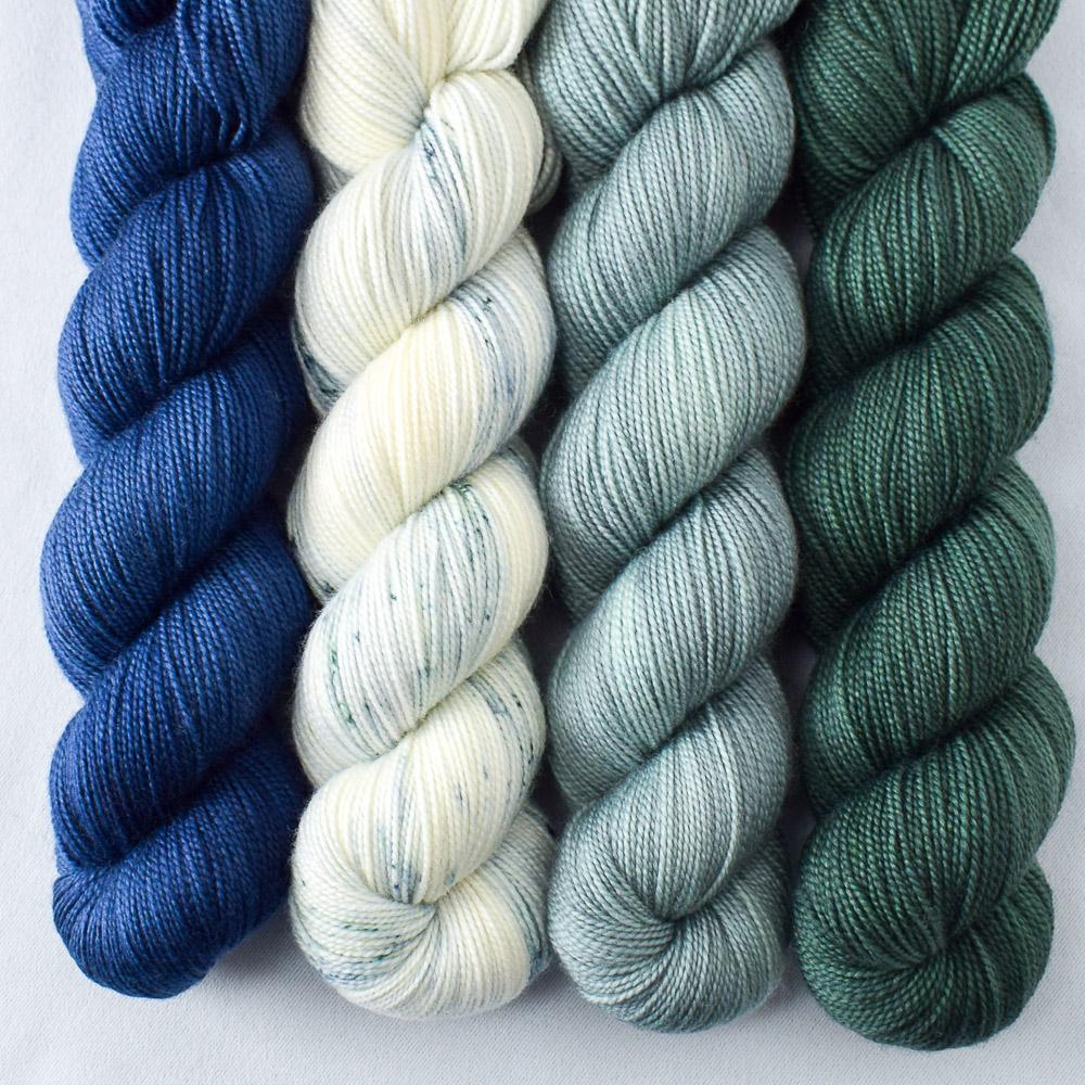 Dunk, Navy, Oak Moss, Right as Rain - Miss Babs Yummy 2-Ply Quartet