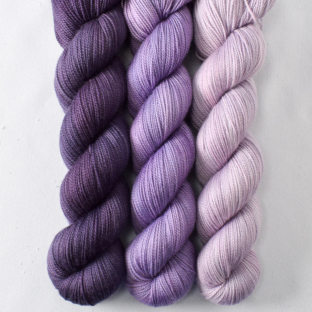 Dusk, Purple Urchin, Valiant Grapes - Miss Babs Yummy 2-Ply Trio