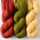 Embossed, Moss, Turkey Red - Miss Babs Toe Trio