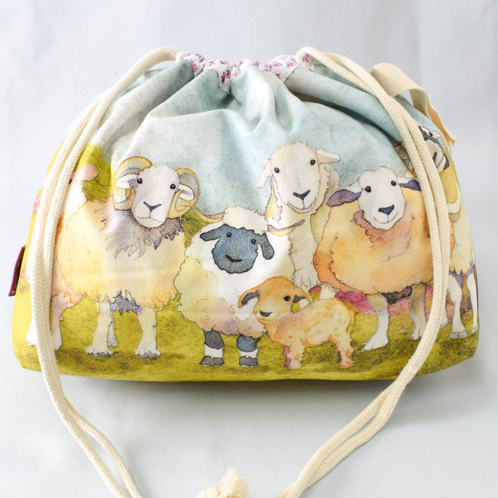 Emma Ball Felted Sheep Drawstring Bag - Miss Babs Notions