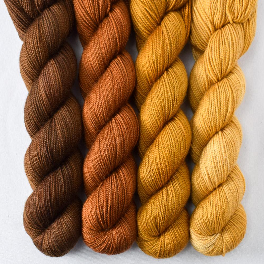 Espresso, Filigree, Old Gold, Roasted Pumpkin - Miss Babs Yummy 2-Ply Quartet