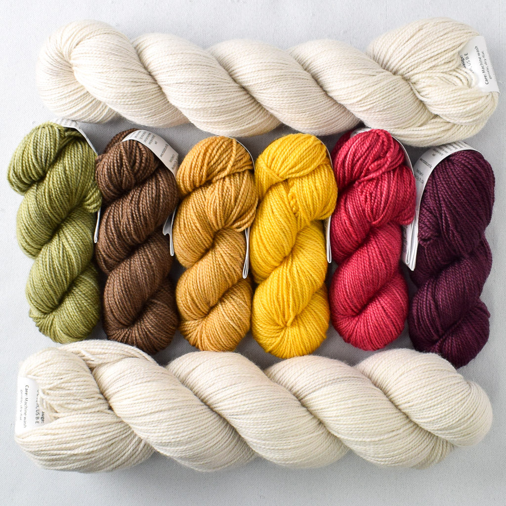 Fall Leaves and Plover Shawl Set
