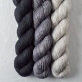 Fleur de Sel, Obsidian, Oxidized Sliver - Miss Babs Yummy 2-Ply Trio