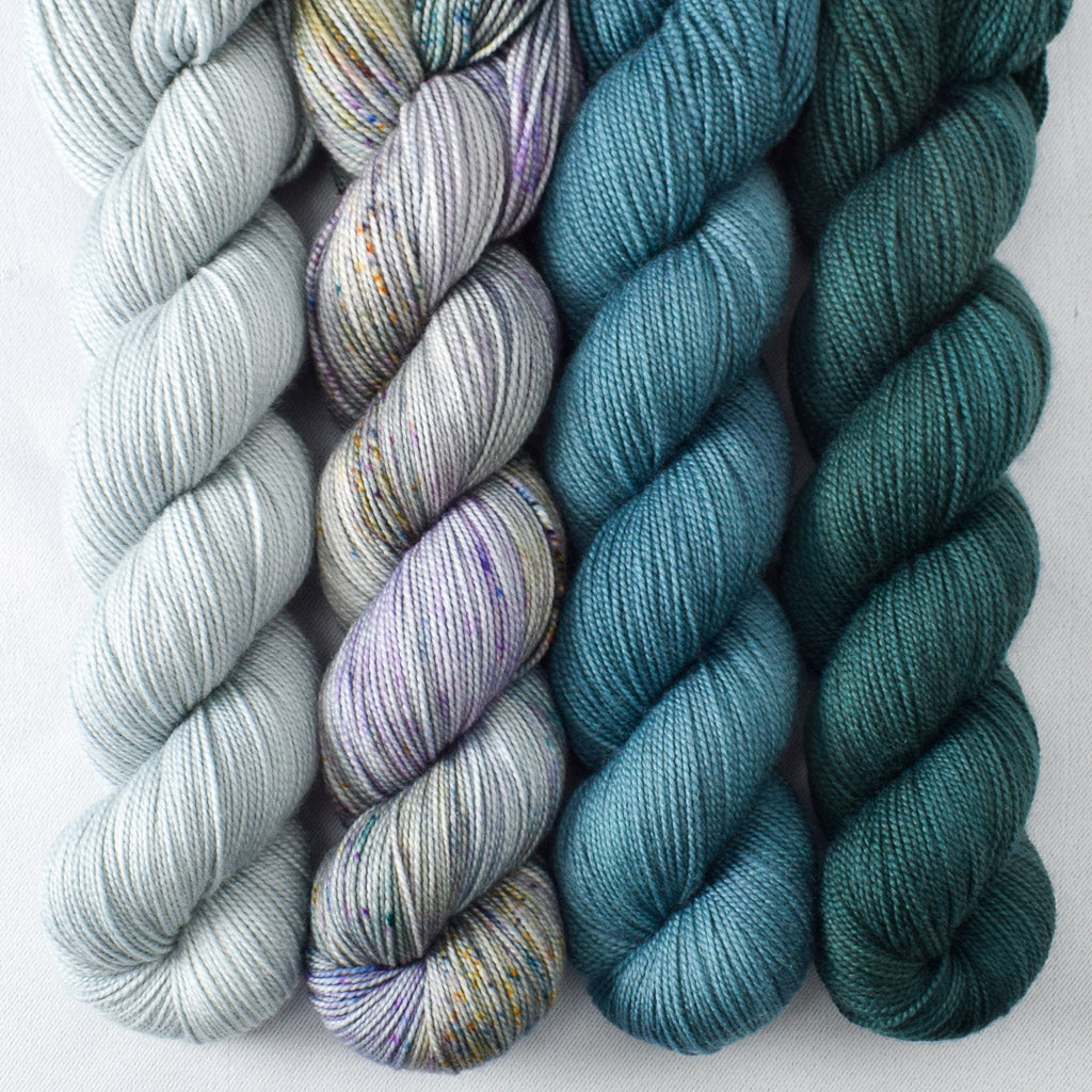 Fogbound, Juniper, Mind Games, Topaz - Miss Babs Yummy 2-Ply Quartet