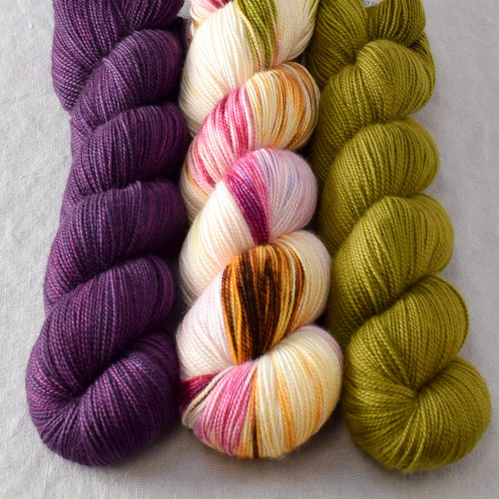 Garden Party, Moss, Spiked Punch - Miss Babs Yummy 2-Ply Trio