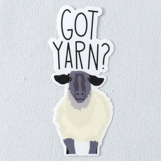 Got Yarn Knitting Sheep Vinyl Sticker - Miss Babs Notions