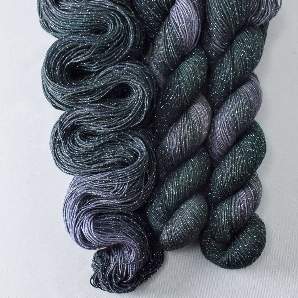 Into the Void - Miss Babs Estrellita fingering weight superwash merino and Lurex yarn