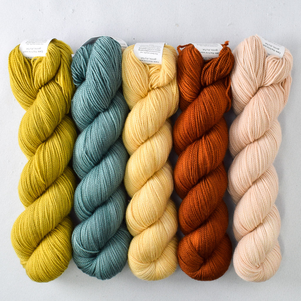 Isfahan, Heron, Embossed, Cygnus, Muslin - Miss Babs Aurora Cabin Shawl Set