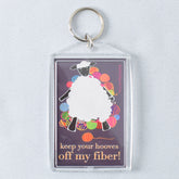 Keep Your Hooves Off My Fiber Key Chain - Miss Babs Notions