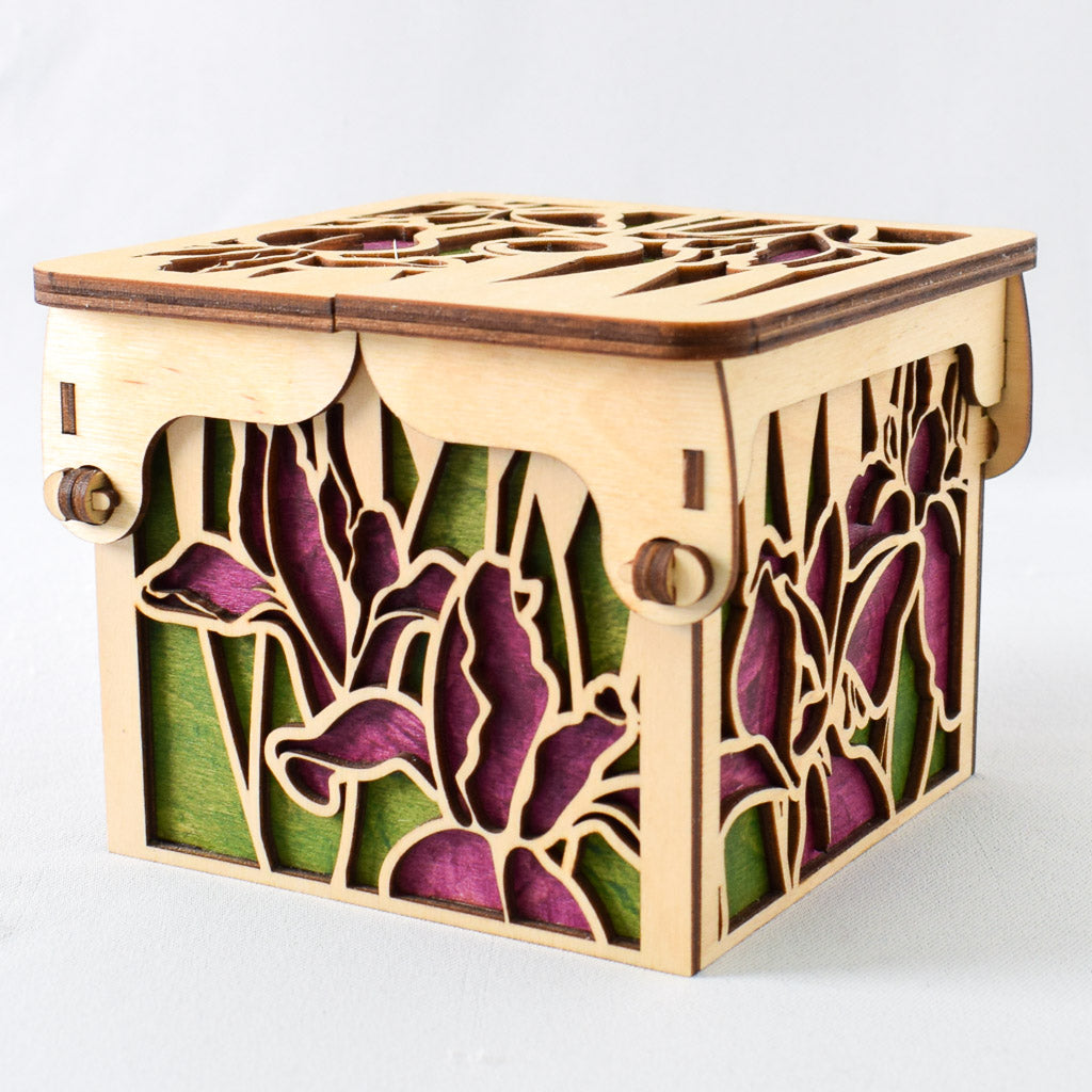 Lemonwood Iris Yarn Box