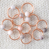 Light Pink Zebra Jasper Stitch Markers