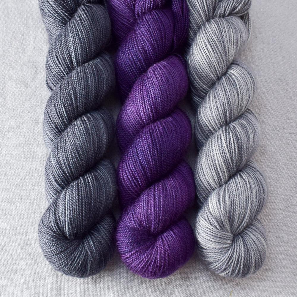 Lilacs, Pewter, Shale - Miss Babs Yummy 2-Ply Trio