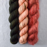 Lobster Legs, Rosy Finch, Dark Adobe - Miss Babs Pillowy Cowl Set
