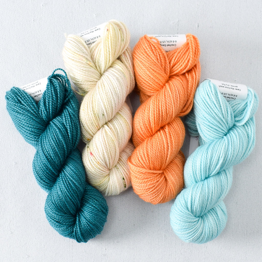 Mahi Mahi, Sea Glass, Sugar Maple 3, Slipstream - Miss Babs Snow Matter What Set