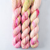 Mellow Apricot - Miss Babs Estrellita fingering weight superwash merino and Lurex yarn