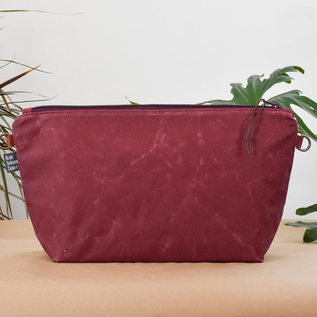 Burgundy with Multi Bubbles Bag No. 5 - The Large Zip Project Bag