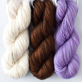 Mystery Gnome Trio: All is Calm, Dark Chocolate, Purple Urchin - Miss Babs Toe Trio