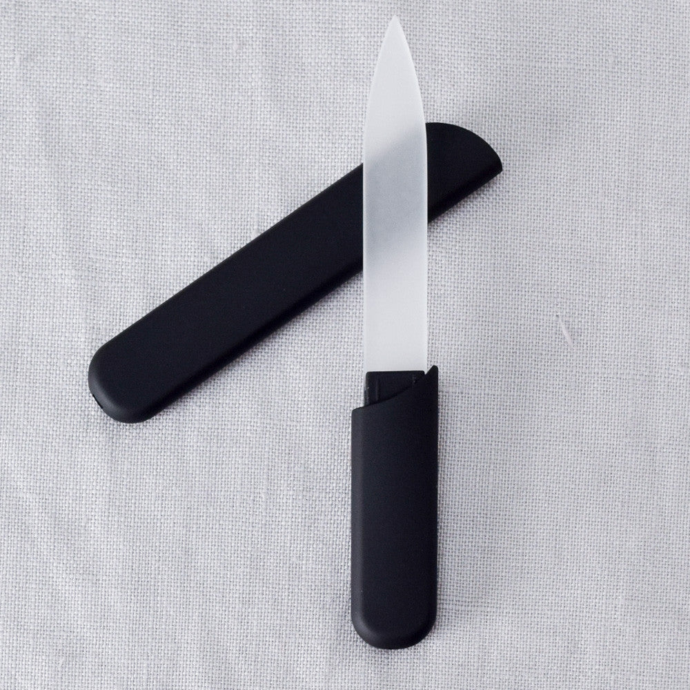 Glass Nail File in Case - Black