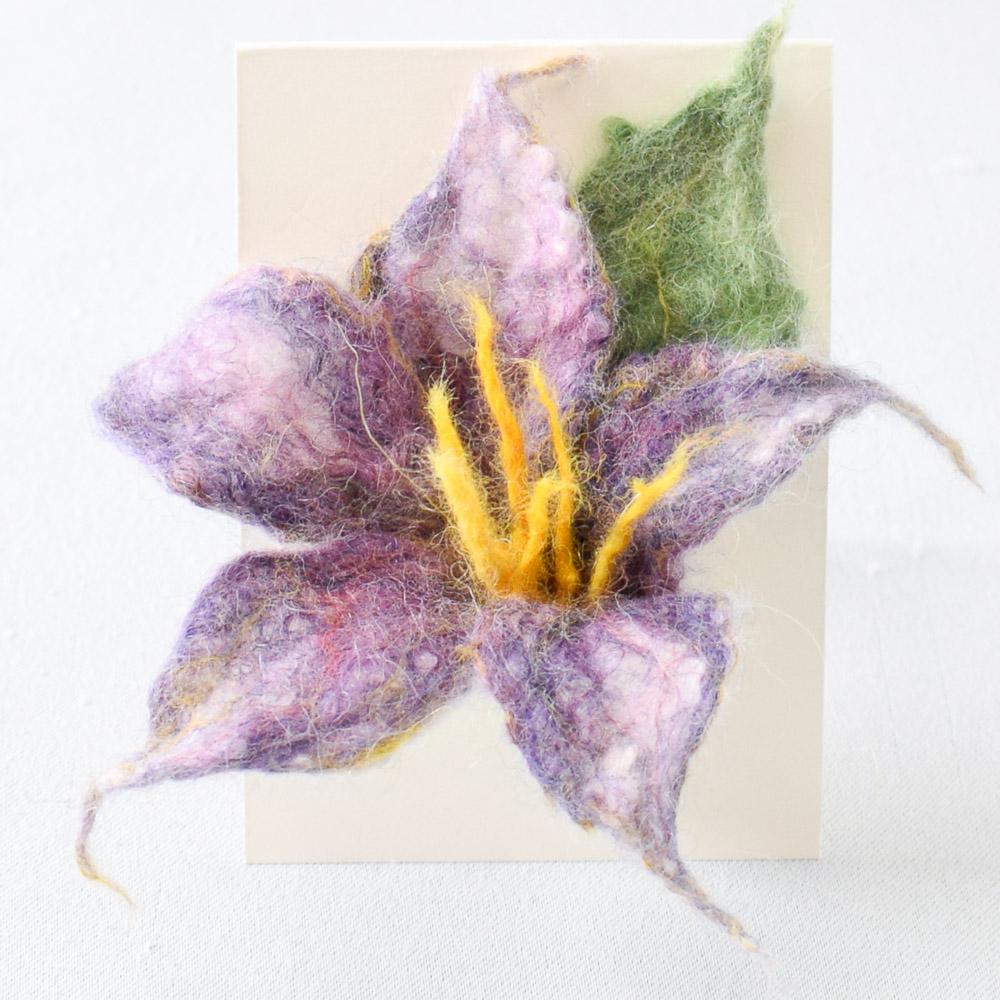 Number 13 - Miss Babs Medium Felted Flower Pin