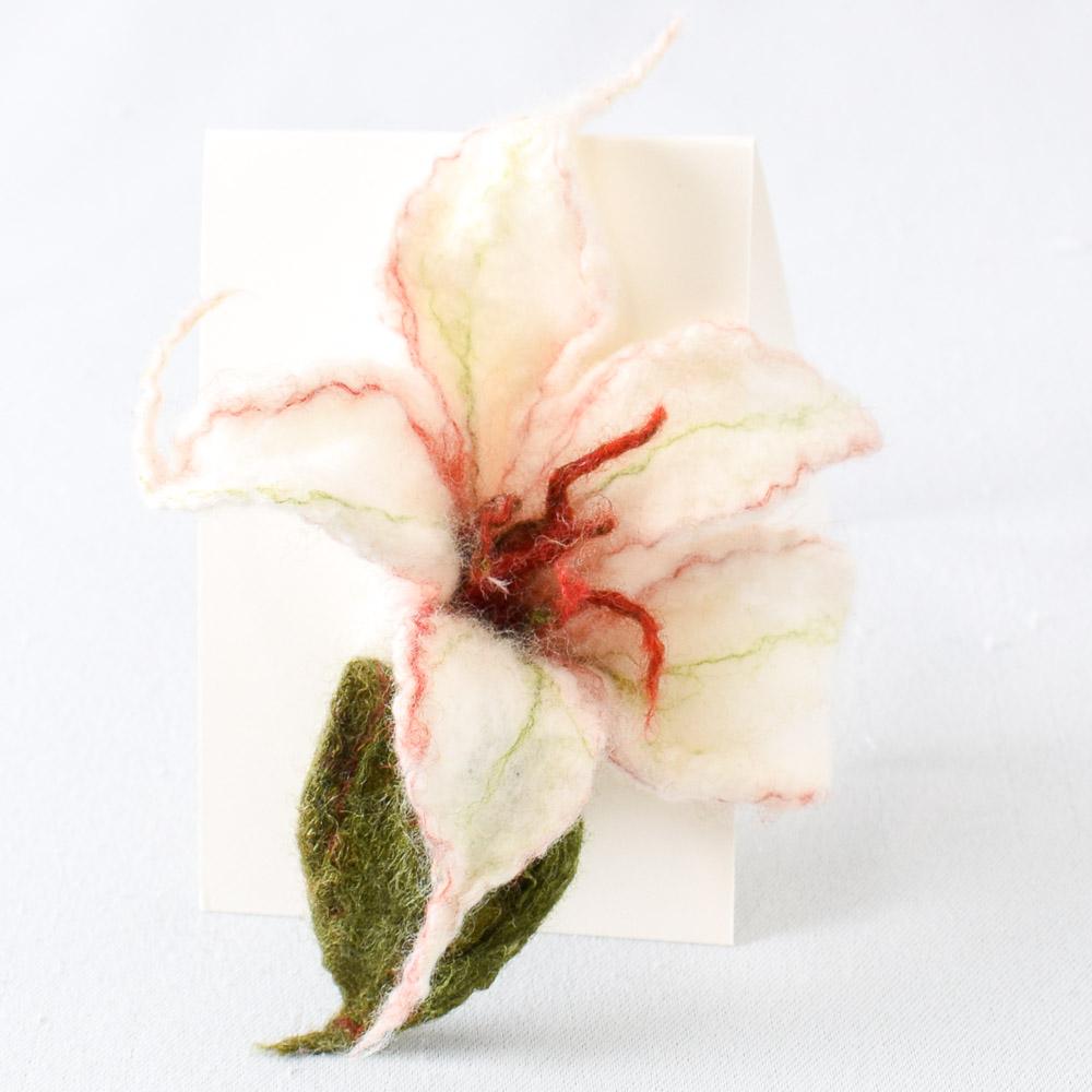 Number 8 - Miss Babs Medium Felted Flower Pin
