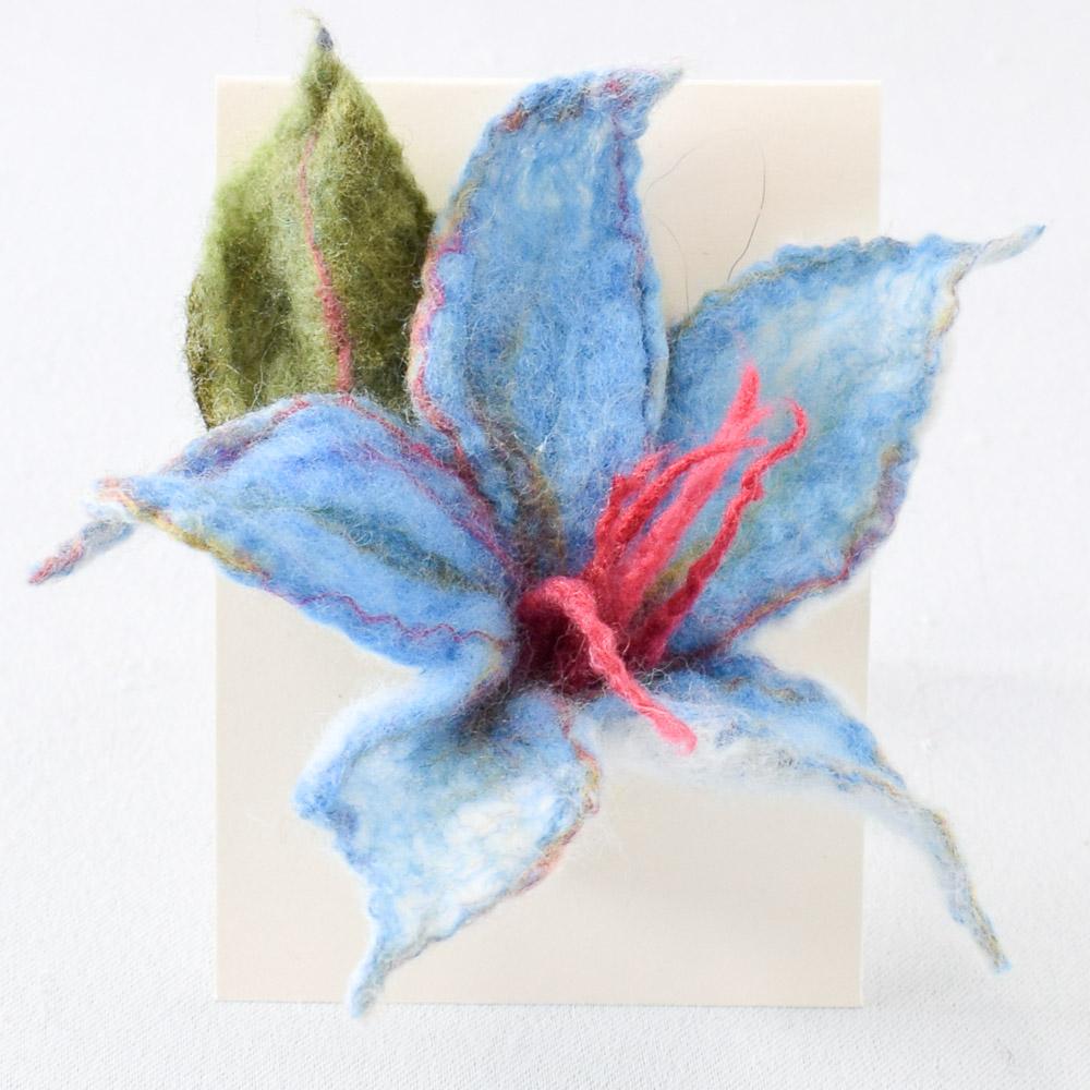 Number 9 - Miss Babs Medium Felted Flower Pin