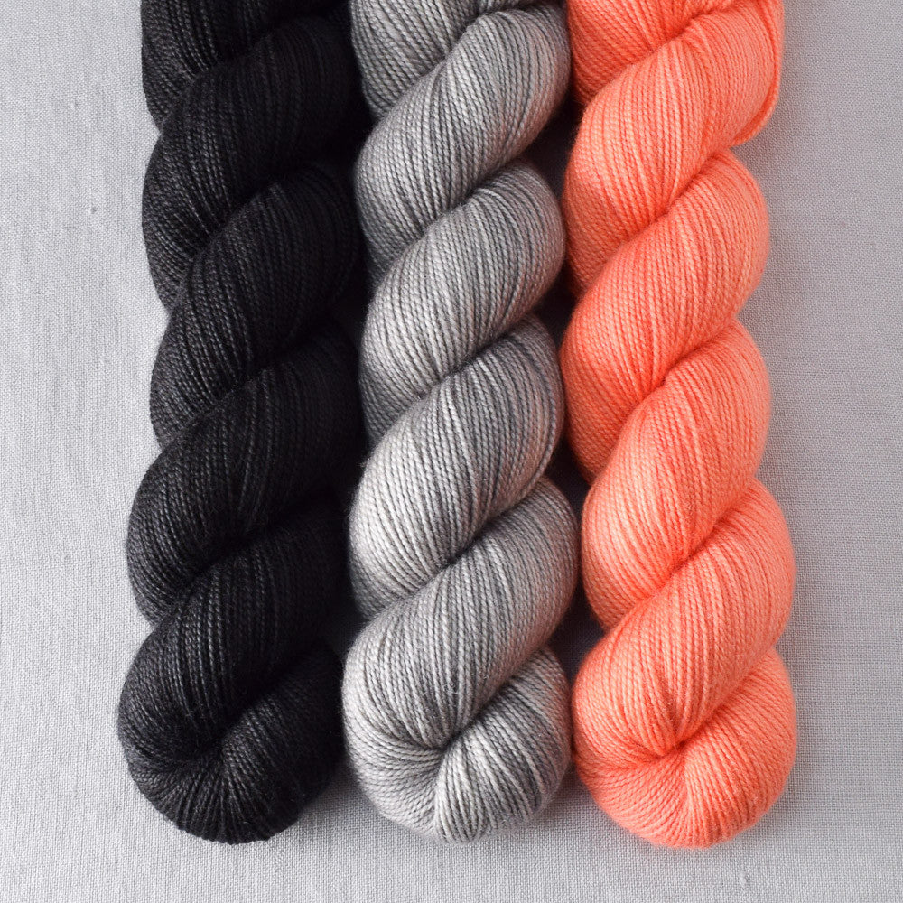 Obsidian, Oyster, Spicy Papaya - Miss Babs Yummy 2-Ply Trio