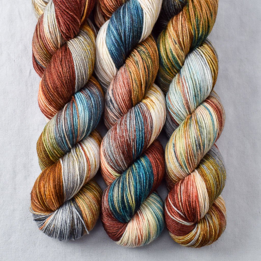 Ocean Jasper - Miss Babs Tarte wool blend sock yarn